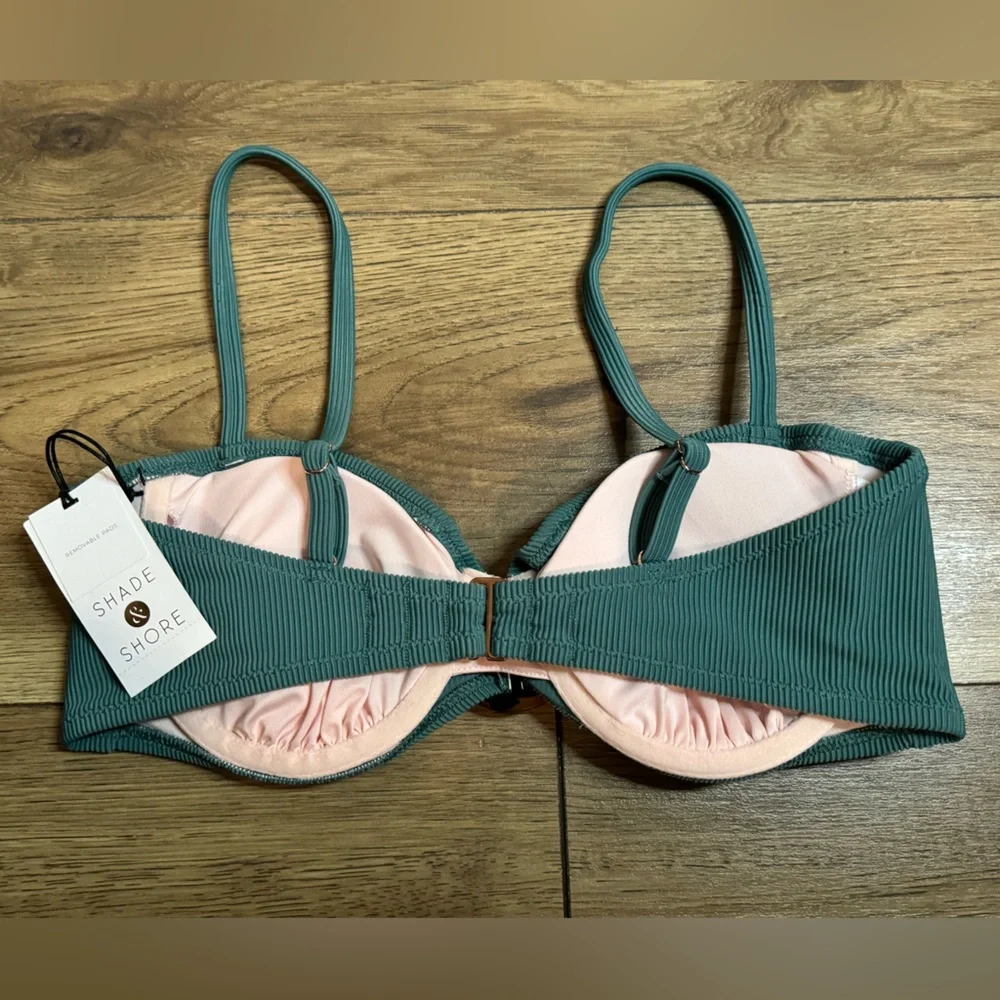 Green Target Bathing‎ Suit Top